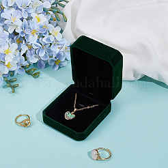 Cajas de almacenamiento de joyas de terciopelo para colgantes&nbsp;OBOX-WH20001-02B-04