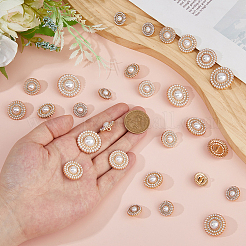 28 Stück 6 Stil Legierung Strass Schaftknöpfe&nbsp;FIND-FH0011-79