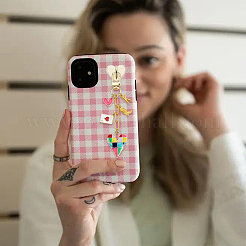 2 piezas 2 colores aleación esmalte colgante decoraciones&nbsp;HJEW-BM0001-55