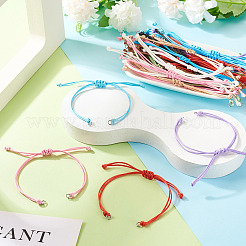 50 bracciale in cordoncino di poliestere cerato in 10 colori&nbsp;AJEW-TAC00028