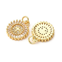 Pendentifs avec zircon cubiques à micro-pavés en laiton&nbsp;KK-A265-08G