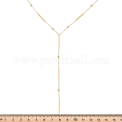 Rechteckige Y-Lariat-Halsketten aus Edelstahl 304 für Damen&nbsp;NJEW-D325-01G