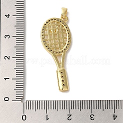 Colgantes de circonita cúbica con micro pavé de latón&nbsp;KK-S391-08G-01