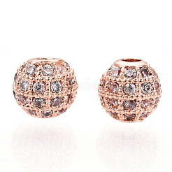 Perles de zircone cubique de placage de rack en laiton&nbsp;ZIRC-S001-6mm-A04