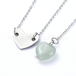 Ensembles de colliers et pendentifs lariat coeur&nbsp;NJEW-JN02803-03