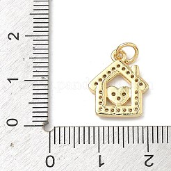 Pendenti in zirconi cubici trasparenti in micro pavè di ottone&nbsp;KK-H255-23G-1