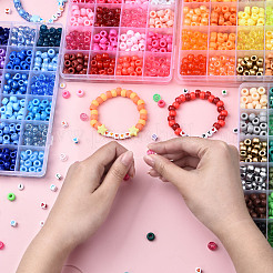 3 caja de kits para hacer pulseras de cuentas acrílicas&nbsp;DIY-YW0013-03