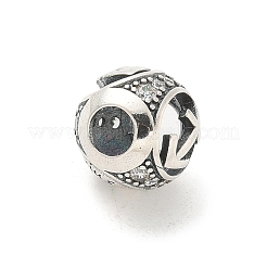 Perles européennes en zircone cubique transparente en laiton&nbsp;FIND-M049-01AS-02
