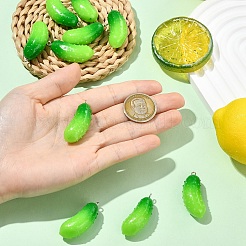 10 pz pendenti vegetali in resina opaca&nbsp;RESI-YW0005-65