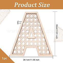 Hohle 3D-Buchstaben-Wandaufkleber aus Holz&nbsp;HJEW-WH0043-57A