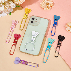 8 Stück Handy-Halter in Herzform aus Zinklegierung&nbsp;HJEW-OC00069