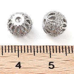 Messing Micro Pave klare Zirkonia Perlen&nbsp;KK-U028-23P