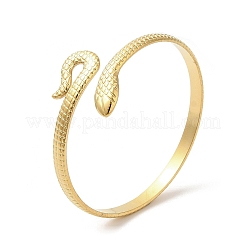 Ionenplattierung (IP) 304 Edelstahl Schlange offene Manschette Armreifen&nbsp;BJEW-L682-011G