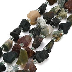 Rohe grobe natürliche indische Achatperlenstränge&nbsp;GG-CBA0B77-A10-01