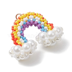 Handgefertigte Regenbogenanhänger aus Glasperlen&nbsp;PALLOY-MZ00502