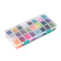 Perle di vetro trasparente 24 colori&nbsp;FGLA-JP0001-03-8mm