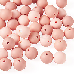 45 pz 3 colori perline focali rotonde in silicone&nbsp;SIL-TAD0001-01F