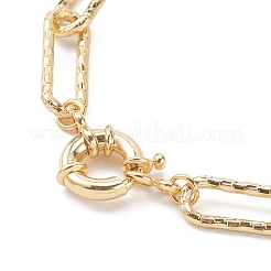 Collana e bracciale e cavigliera e orecchini pendenti con catena a graffetta in ottone&nbsp;SJEW-JS01184