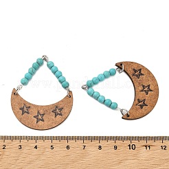 Pendentifs en turquoise synthétique et bois de peuplier&nbsp;FIND-Z048-05