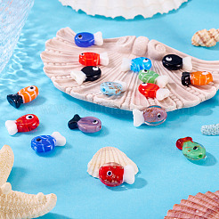 16pcs 4 Arten handgemachte Bunte Malerei-Perlen&nbsp;LAMP-TA0001-94