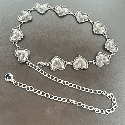 Bauchketten aus Legierung im tibetischen Stil mit geprägtem Blumenherz für Damen&nbsp;FS-WG5DD44-01