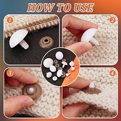 136 juego de 10 estilos de ojos de seguridad de plástico&nbsp;DIY-PH0017-94