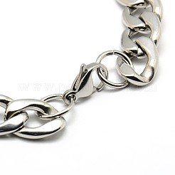 Anlaufgeschützte Panzerketten-/gedrehte Kettenarmbänder aus Edelstahl 304&nbsp;STAS-A028-B127P