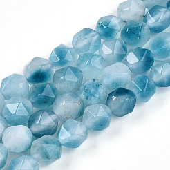 Chapelets de perles en jade blanc naturel teinté&nbsp;G-T139-8mm-45X