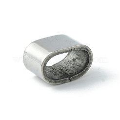 Anlaufgeschützte Schiebe-Charms/Schiebeperlen aus Edelstahl 201&nbsp;STAS-C016-01P-1