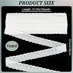 Garniture en dentelle de fleurs brodées en coton&nbsp;DIY-WH0542-34C