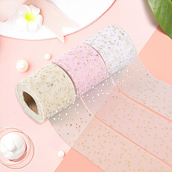3 Rolle 3 Farben Polyester-Organzabänder zum Nähen von Dekorationen&nbsp;OCOR-CY0002-23