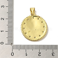 Pendentifs en laiton émaillé avec micro pavé de zircone cubique&nbsp;KK-Z042-24G-02