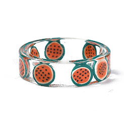 Transparenter Harz-Frucht-Fingerring für Frauen&nbsp;X1-RJEW-T022-030