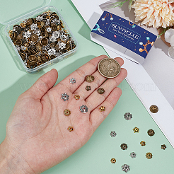 360 pièces 12 styles capuchons de perles en alliage de style tibétain&nbsp;TIBE-SC0002-35