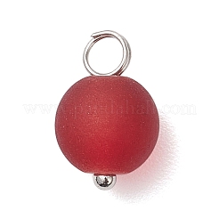 8 Stück 8 Farben Milchglas-Anhänger&nbsp;PALLOY-JF04088