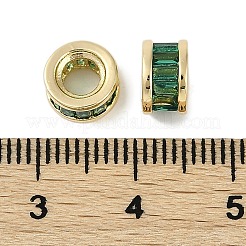 Messing Mikro ebnen Zirkonia European Beads&nbsp;KK-I719-20A-G