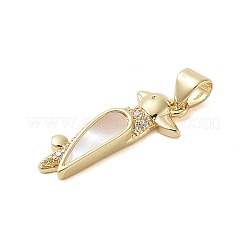 Pendentifs en laiton zircon cubique transparent&nbsp;KK-I712-26G
