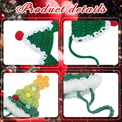 Conjunto de 1 gorro de algodón para mascota y 1 collares de estrella&nbsp;AJEW-GF0012-52