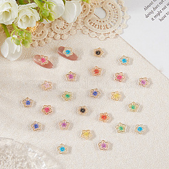 60 Stück 10 Farben plattierte Acryl-Cabochons&nbsp;MRMJ-SC0001-46