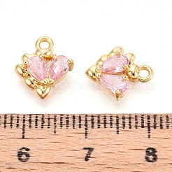 Breloques en laiton avec zircone cubique de micro pave&nbsp;KK-N263-89G