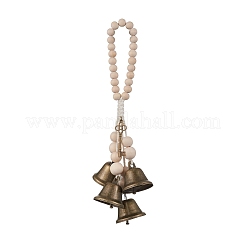 Decorazioni con campanella in ferro e ciondolo in lega in stile tibetano&nbsp;HJEW-JM003371-02