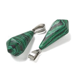 Pendenti appuntiti in malachite sintetica&nbsp;G-B127-15P-06