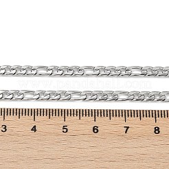 Colliers à chaîne Figaro en acier inoxydable 304&nbsp;STAS-O037-17P