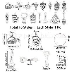 Kit de fabrication de pendentifs en forme de nourriture pour verres à vin&nbsp;DIY-SC0018-49