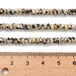 Natur Dalmatiner Jaspis Perlen Stränge&nbsp;G-Z110-B29-2x4mm