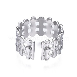 Bague ouverte en acier inoxydable 304 anti-ternissement&nbsp;RJEW-T023-01P