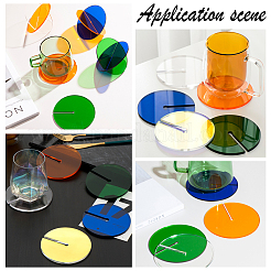5 posavasos acrílicos de 5 colores&nbsp;AJEW-BC0003-27