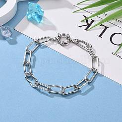 Bracciali a catena con graffetta in acciaio inossidabile 304 anti-appannamento&nbsp;BJEW-JB05631