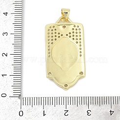 Colgante micropavé cubic zirconia de latón&nbsp;KK-D317-127G