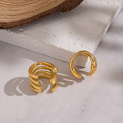 Boucles d'oreilles manchette vintage multicouches en acier inoxydable 304&nbsp;GA4213